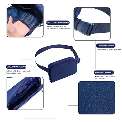 WITROMAN Belt bag Fanny pack crossbody bags for women Everywhere belt bag (blue) - Image 4