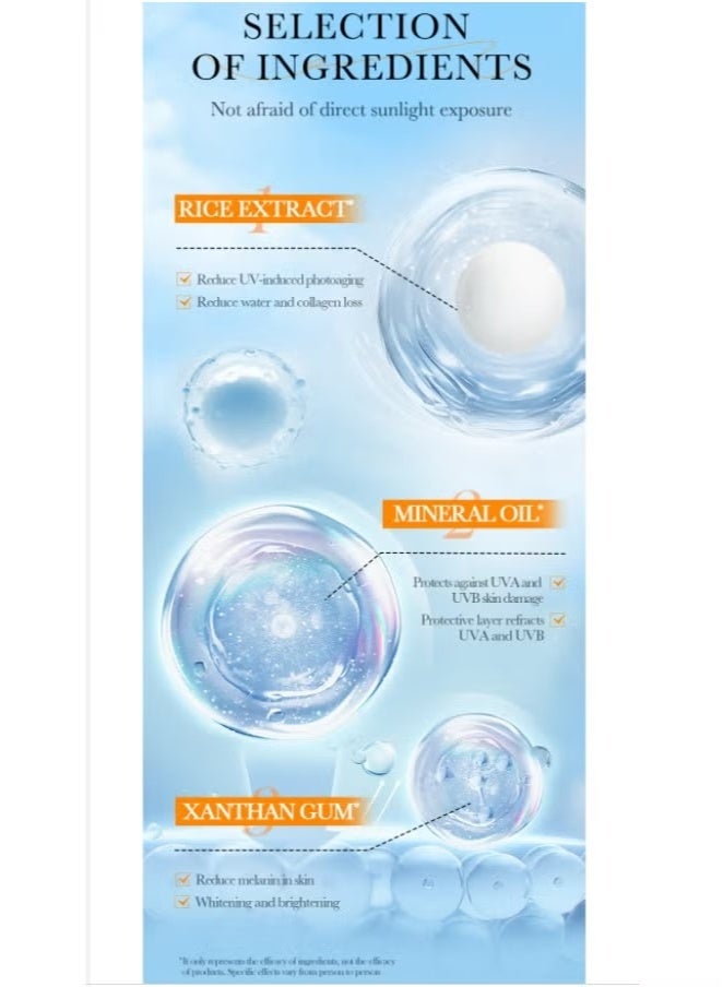 BIOAOUA 🌾✨【BIOAOUA Rice Sunscreen】SPF50+ PA+++ UV Protection | Natural & Non-Greasy Face Sunblock | Hydrating & Hijab-Friendly for Sensitive Skin - Image 5