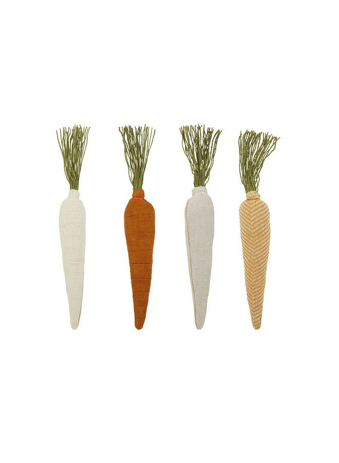 mud pie Fabric Carrot Décor 15" Natural - Image 3