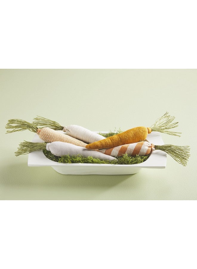 mud pie Fabric Carrot Décor 15" Natural - Image 4