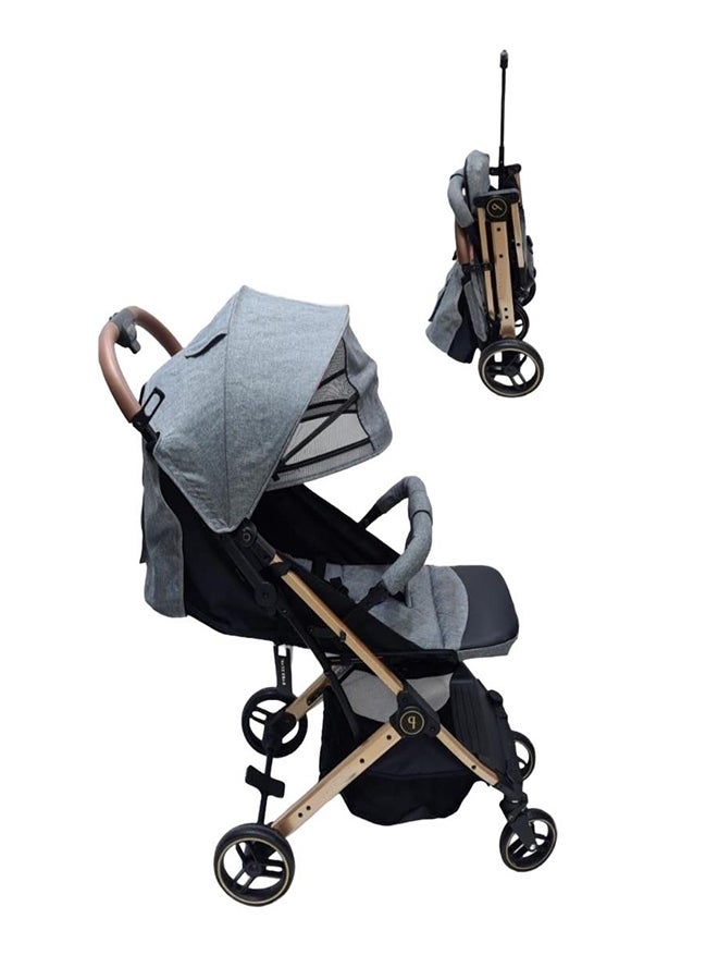 ستار كيدز عربة أطفال قابلة للطي ومزود بأوضاع استلقاء متعددة ومظلة قابلة للتعديل - Image 2