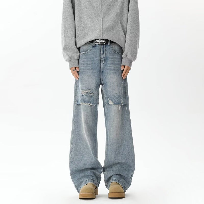 Unisex Classic Denim Jeans Loose Fit Daily Outdoor Wear - Image 4