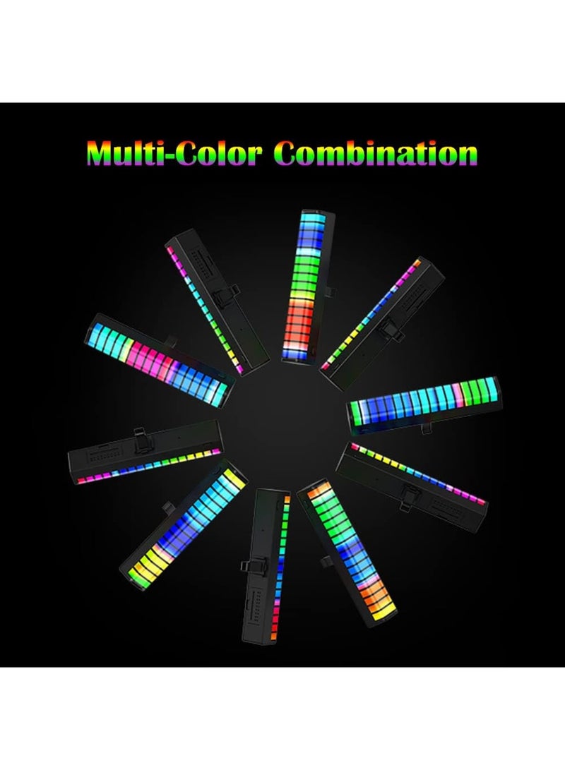SYOSI إضاءة داخلية للسيارة، إضاءة LED داخلية صغيرة مع زر تشغيل/إيقاف وألوان متعددة، وظيفة نشطة بالصوت، كابل TypeC-USB، تثبيت في الفتحة مع مشبك، مجموعات إضاءة محيطية RGB، ملحقات السيارة - Image 3
