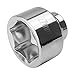 Ibetter 27mm 6Point Socket Low Profile Oil Filter Wrenc 38 Drive Heavy Duty Oil Filter Cap Removal Tool For MercedesBenz AClassFordRenaultNissanDodgeHyundaiKiaMiniFiat Silver - Image 2