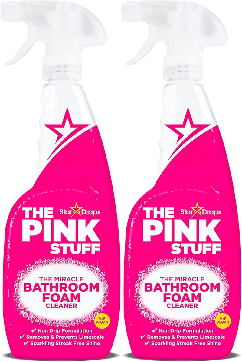 Stardrops - The Pink Stuff - The Miracle Bathroom Foam Cleaner 750ml 2-Pack Bundle Indoor outdoor all-purpose fit - Image 1
