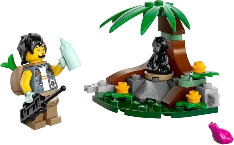 LEGO City Baby Gorilla Encounter Building Toy Polybag, 30665, 34 Pieces, STEM Toy for Kids Ages 5+ - Image 2