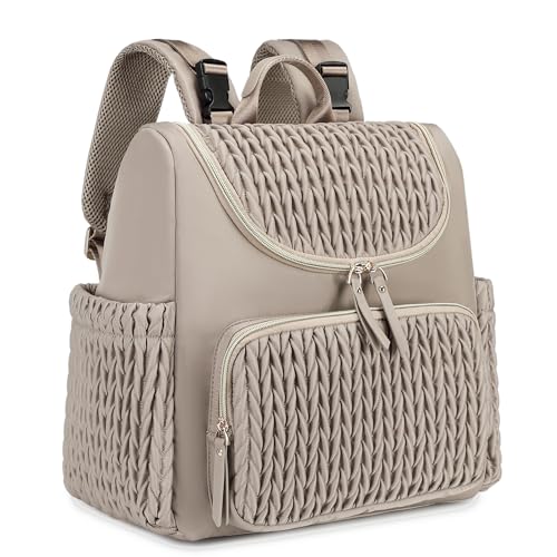 LORADI Diaper Bag Backpack, Baby Shower Gifts, Khaki - Image 1