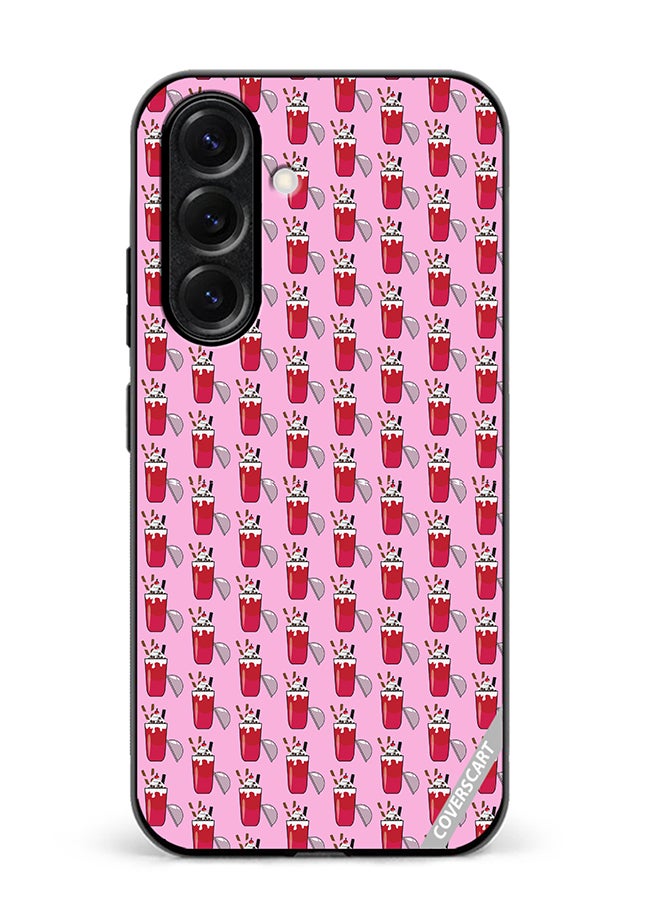 VR CREATIVE Protective Case Cover For Samsung Galaxy S25 Plus Ice Cream Glass Drink Design Multicolour