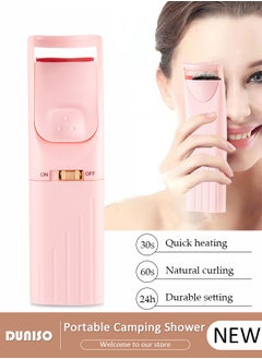 DUNISO Heated Eyelash Curler, Quick Natural Curling Electric Lash Curler, Long Lasting USB Rechargeable Curled Eyelashes, Mini Portable Eyelash Curler, Eyelash Curler Set Beauty Tool  - Image 1