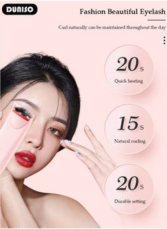 DUNISO Heated Eyelash Curler, Quick Natural Curling Electric Lash Curler, Long Lasting USB Rechargeable Curled Eyelashes, Mini Portable Eyelash Curler, Eyelash Curler Set Beauty Tool  - Image 2