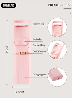 DUNISO Heated Eyelash Curler, Quick Natural Curling Electric Lash Curler, Long Lasting USB Rechargeable Curled Eyelashes, Mini Portable Eyelash Curler, Eyelash Curler Set Beauty Tool  - Image 4