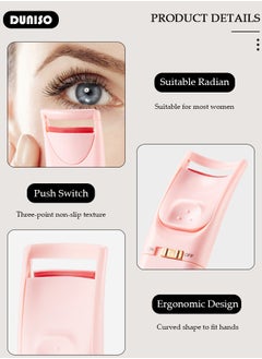 DUNISO Heated Eyelash Curler, Quick Natural Curling Electric Lash Curler, Long Lasting USB Rechargeable Curled Eyelashes, Mini Portable Eyelash Curler, Eyelash Curler Set Beauty Tool  - Image 5