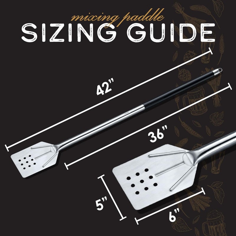 CONCORD 42" Stainless Steel One Piece Deluxe Commercial Grade Mixing Paddle. Great for Home Brewing, Seafood, Crawfish, Shrimp, Crab Boil and more. - Image 2