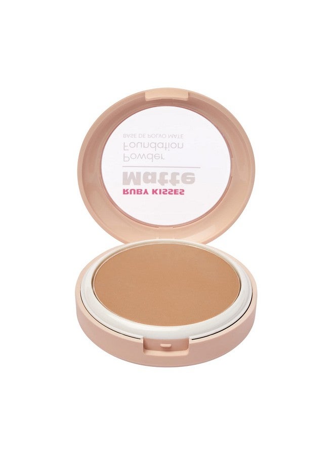 Ruby Kisses Powder Foundation Full Coverage Matte Foundation Long Lasting Face Makeup 0.35 Oz. (Rich Beige) - Image 3