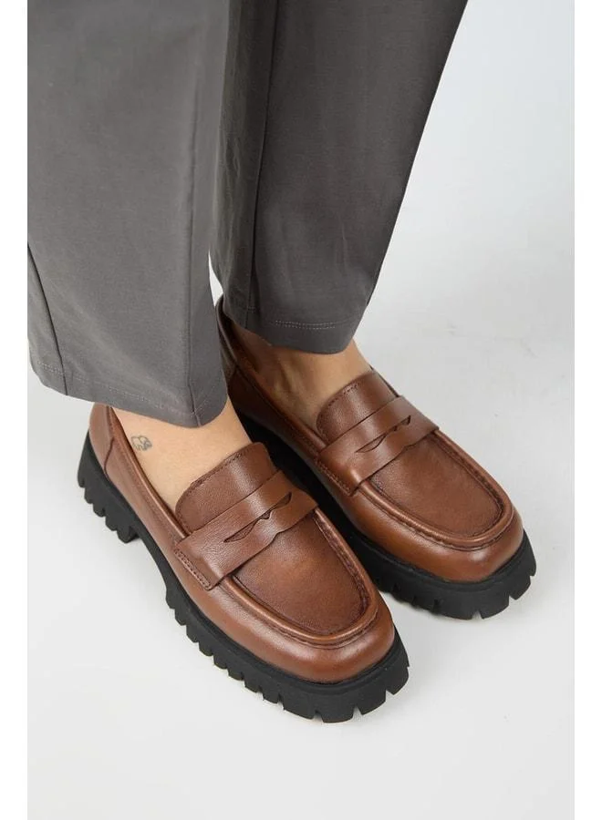Manijero  Cepmen Women's Leather Square-Toe Genuine Leather Loafer Shoes. for Women | Best Price UAE