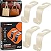 KULOLO Car Seat Hooks Purse Holder 4 Pack Boxed55 lb Heavy DutyEco PP Car Hooks for PurseBagBaby GearGym BagGroceriesCupFits 032055Car Headrest Rods Beige - Image 2