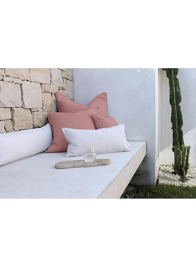 erorex Linen Square Decorative Cushion Microfiber Filler 30X30 Pink - Image 4