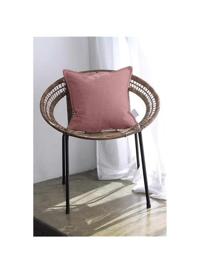erorex Linen Square Decorative Cushion Microfiber Filler 30X30 Pink - Image 3