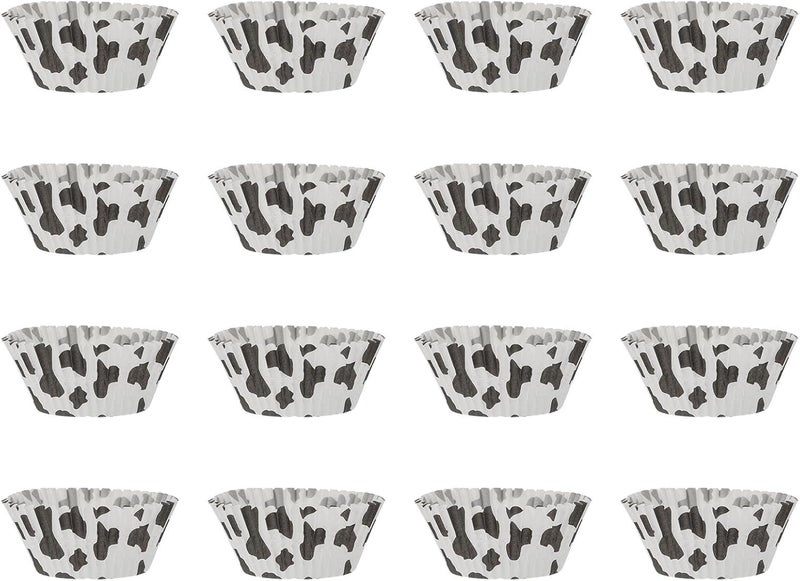 SHOWERORO 300 Pcs Greaseproof Cake Paper Trays and Cupcake Liners Baking Cups for Kitchen Baking Utensils Disposable Paper Suitable for Party and Home Use Random Color - Image 1