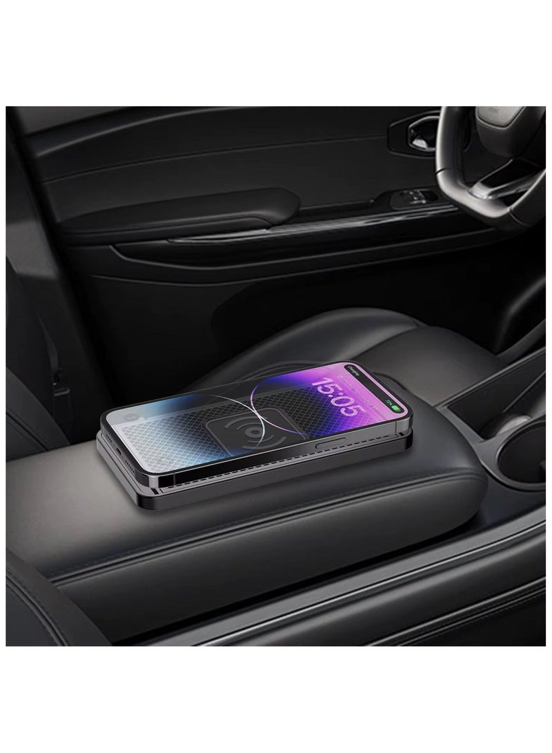 بلو فاير شاحن لاسلكي سريع متعدد القدرات 15W/10W/7.5W/5W متوافق مع iPhone و Samsung Galaxy و AirPods وجميع الأجهزة الداعمة للشحن اللاسلكي Qi – تصميم نحيف محمول مثالي للاستخدام في المنزل أو المكتب أو السيارة – تقنية شحن آمنة وذكية - Image 2