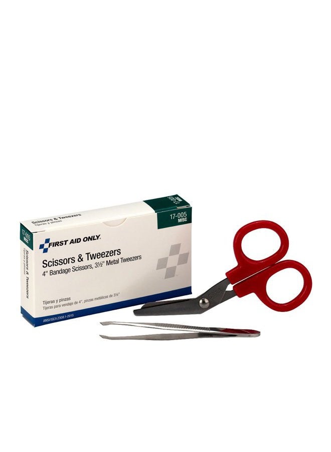 First Aid Only Scissors & Metal Forcep Pack - Image 1