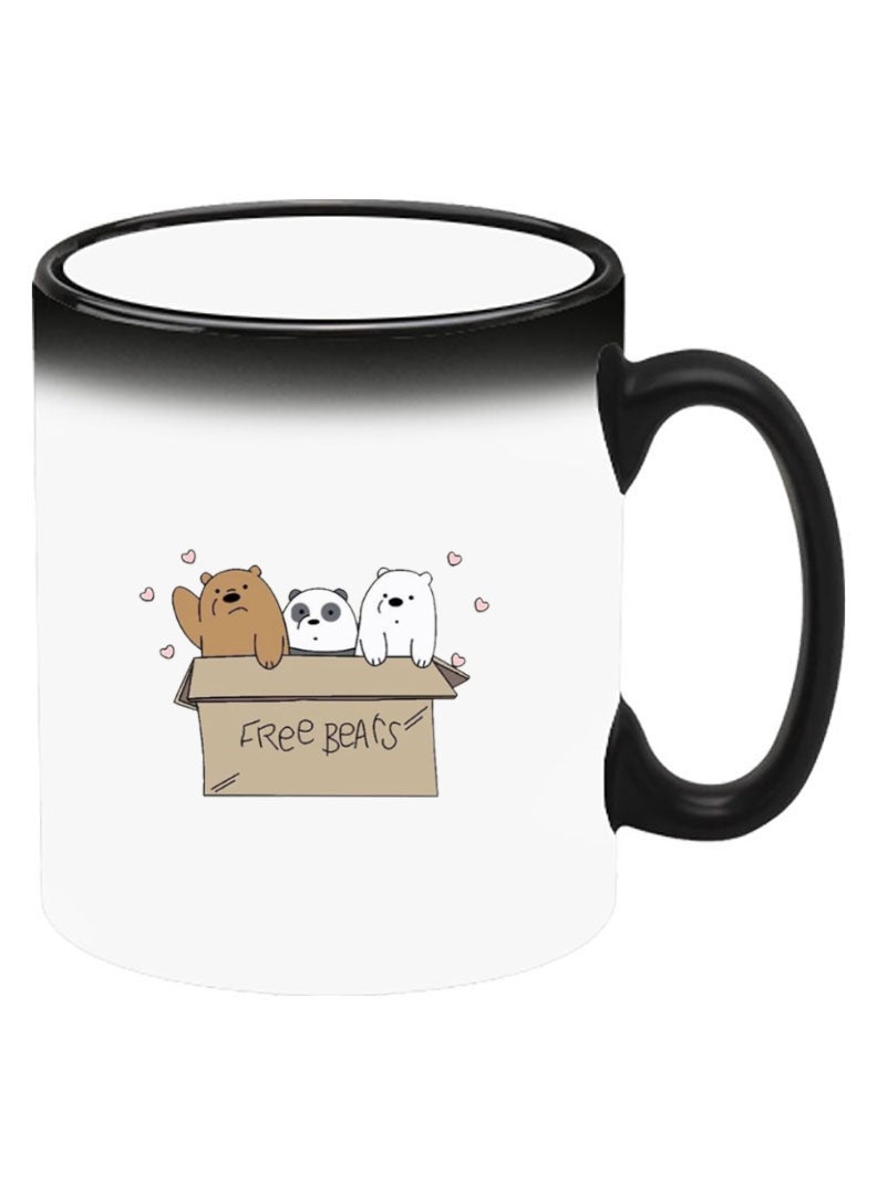 Theodor Color Changing Heat Sensitive Ceramic Mug, Image Revealed When HOT Liquid is Added! We are bears - Image 2