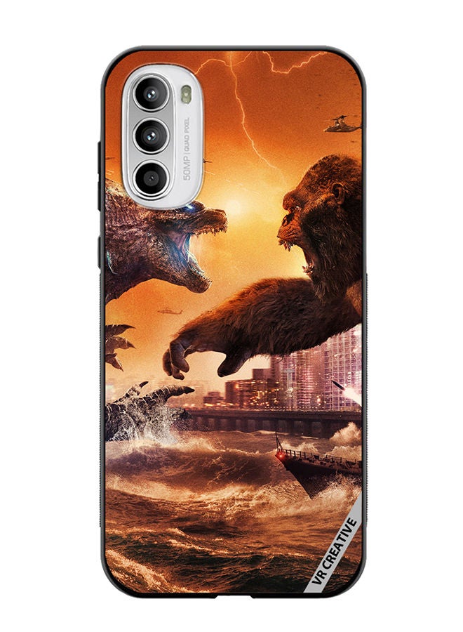 VR CREATIVE Protective Case Cover For Motorola Moto G82 Godzilla Vs Kong Design Multicolour - Image 1