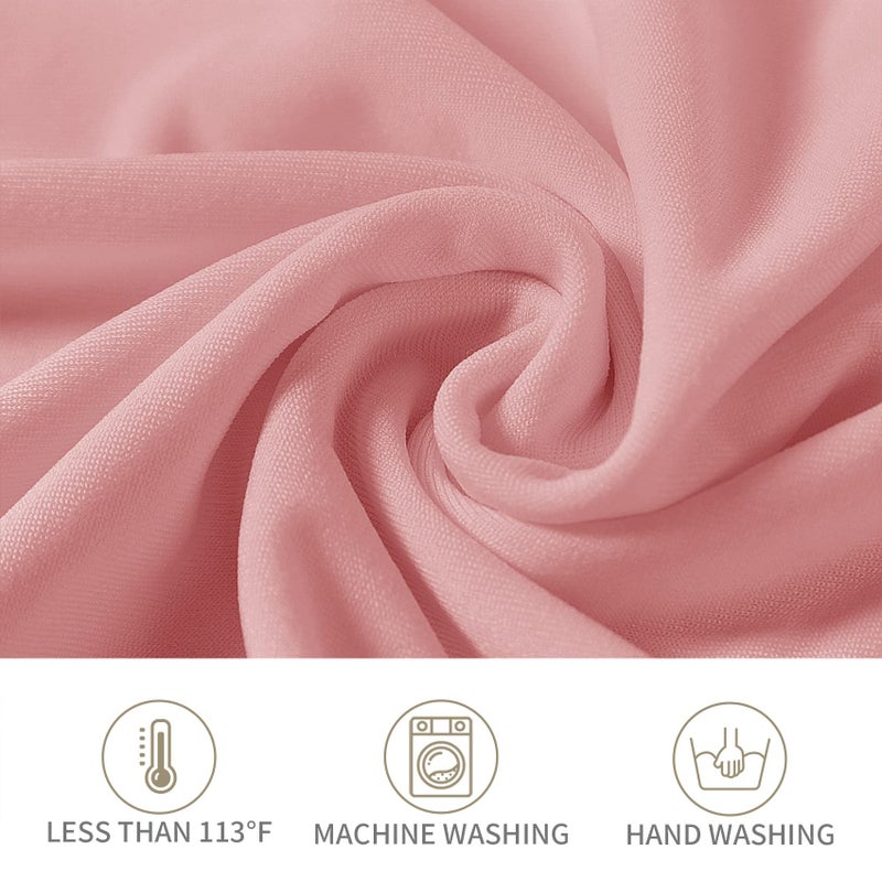 Ascoza Ascoza 6 Pack Dusty Pink Spandex Folding Chair Covers in Stretch Washable Fabric for Wedding  Party Holidays Celebration and Other Special Events - Image 3