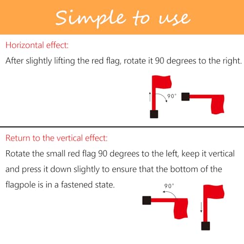 Pcmursal Mailbox Replacement Flag Kit Red Flag for Mailbox Universal Replacement with Double Sided Sticky Pads - Image 3