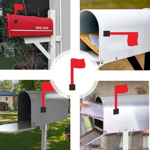 Pcmursal Mailbox Replacement Flag Kit Red Flag for Mailbox Universal Replacement with Double Sided Sticky Pads - Image 4