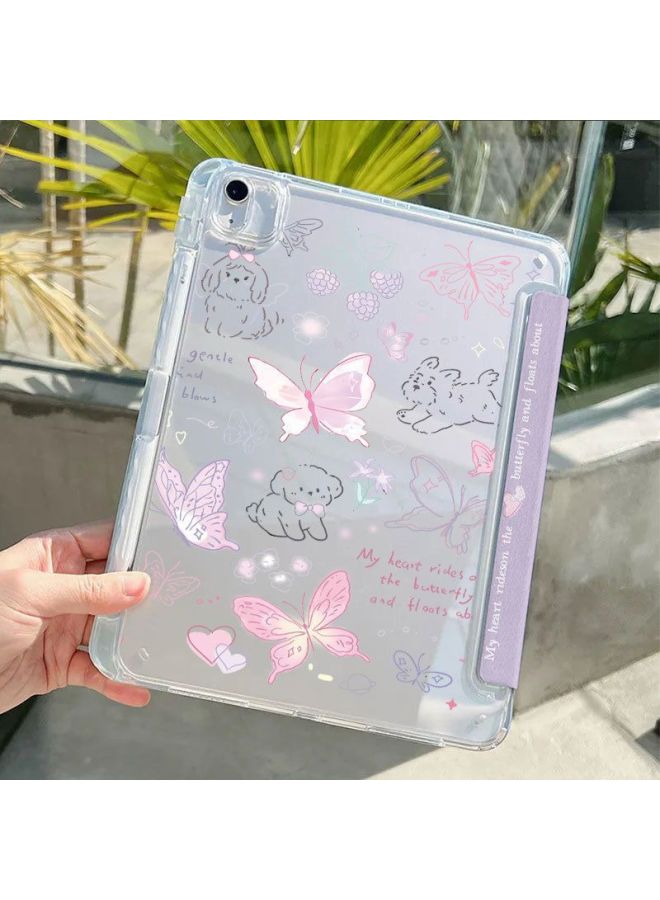 Ins erfly Paradise Y Fold Ipadair6/5 Protective Cover 10/9/8 Generation 11 ipad Tablet Protective Case-Colour:White-Applicable Model:Ipad 5th Generation/ipad 6th Generation【 9.7inch 】 - Image 2