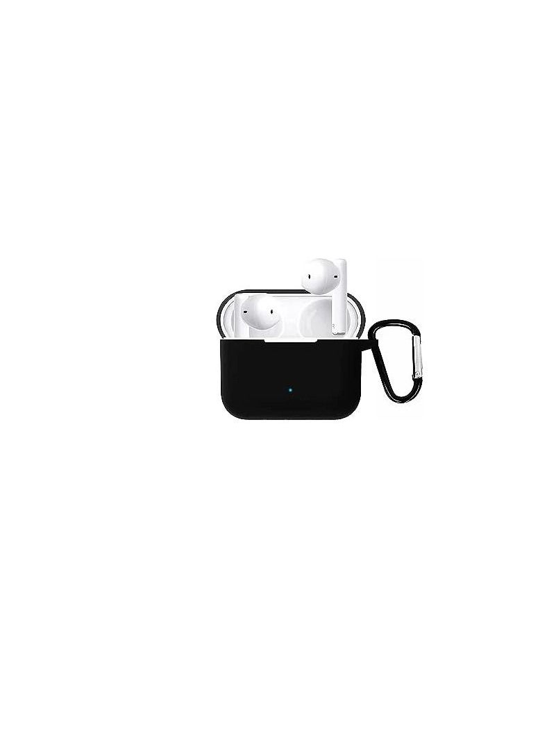 Generic - Silicone Protective Case Cover With Keychain Clip For Airpods Honor X2 / CHOICE X / 2 SE Black - Image 1