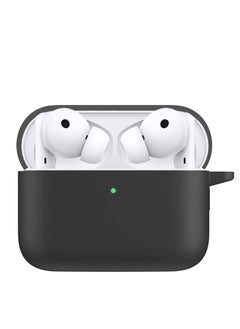 Generic Silicone Protective Case Cover With Keychain Clip For Airpods Honor X2 / CHOICE X / 2 SE Black  - Image 3