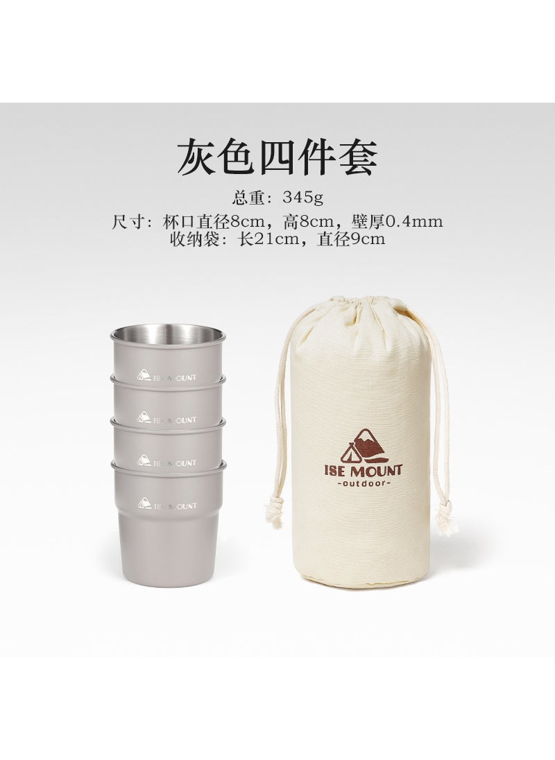 Generic - Outdoor 304 Stainless Steel Swallow Cup Camping Beer Cup Coffee Cup Stepped Cup Water Cup Beverage Cup Wholesale - Image 1