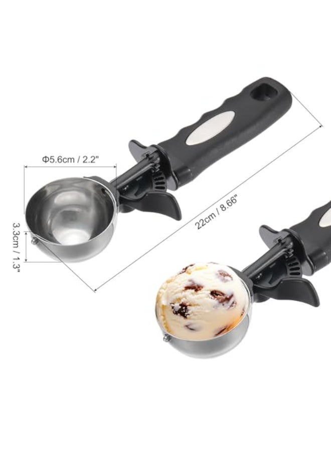 Luckam Cookie Scoop with Thumb Trigger, 3.5 Tbsp Ice Cream & Dough Scoop, Melon Baller, Comfortable Non-Slip Grip, Ideal for Portion Control, 55mm Size for Perfect Cookies - Image 2
