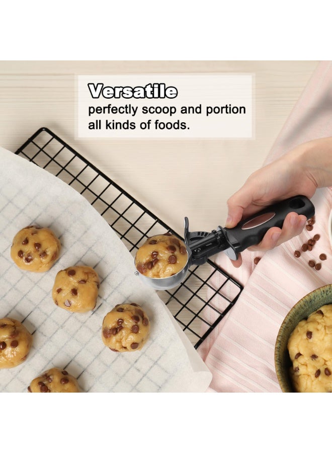 Luckam Cookie Scoop with Thumb Trigger, 3.5 Tbsp Ice Cream & Dough Scoop, Melon Baller, Comfortable Non-Slip Grip, Ideal for Portion Control, 55mm Size for Perfect Cookies - Image 5