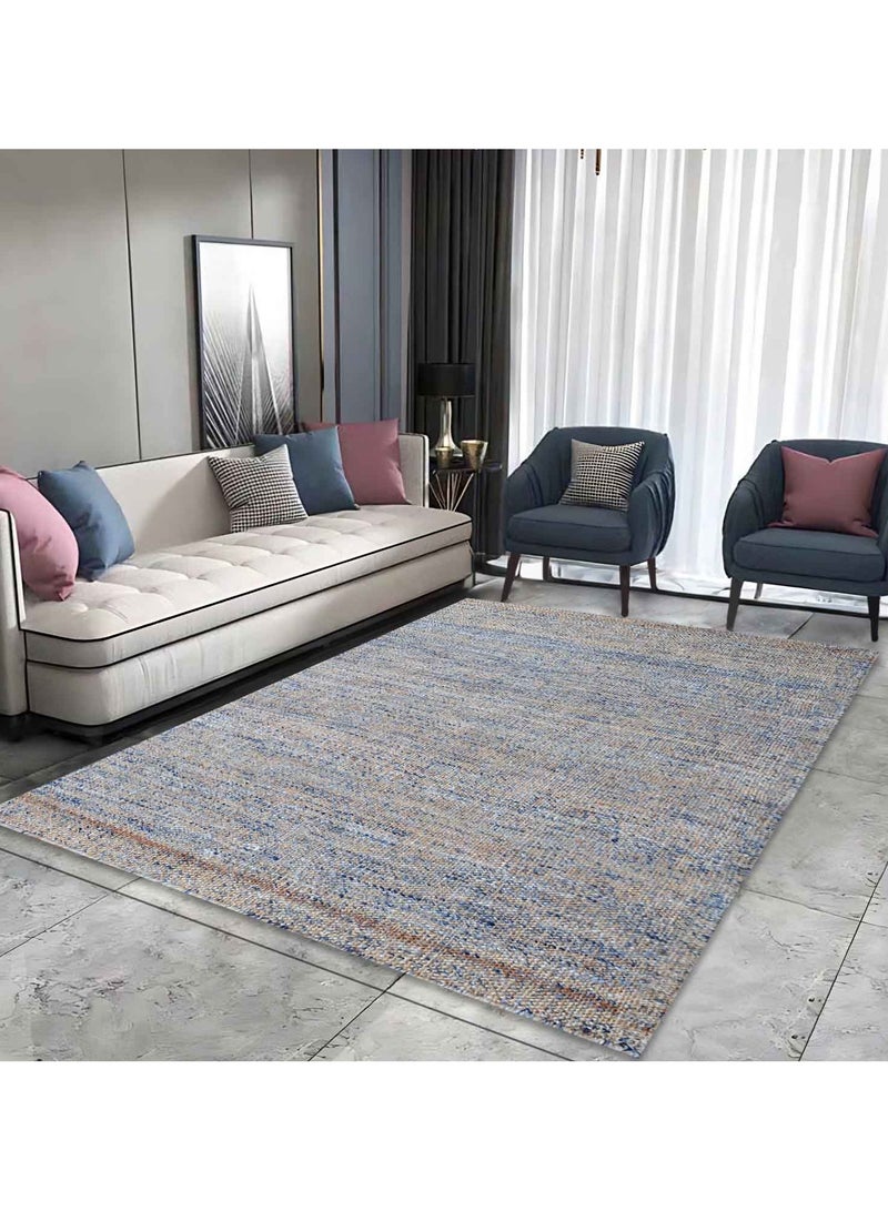 EVELYN - JUTE / POLYESTER RUG -150X230 CM - BLUE - Image 1