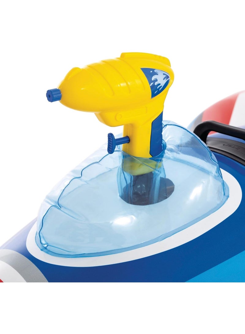 Intex Jet Fighter Ride-On Inflatable Pool Float with Built-in Water Gun, Kids, 117 x 104 cm, Model 57531 - Image 3