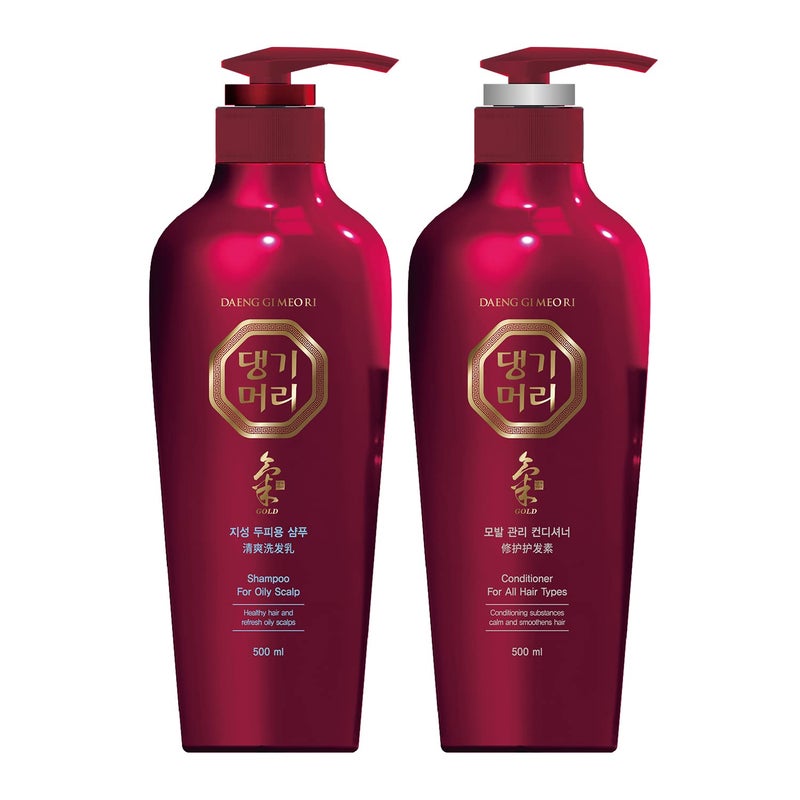 Daeng Gi Meo Ri Oily Scalp Care Shampoo  Conditioner Set Refreshing and Strengthening the Oily Scalp Reducing Dandruff Nourishing and Promoting Hair Growth169 fl oz 500ml Each