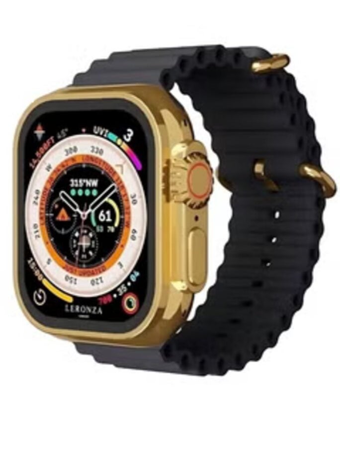 Generic - New X8 ULTRA Series 8 Full Screen Android IOS GPS Smart Watch with Extra Strap 49mm Gold/Black - Image 1