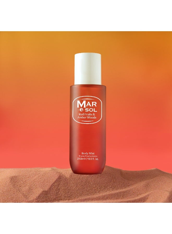 مار.إي.سول رذاذ الجسم مار. إي. سول برائحة الفواكه الحمراء وخشب العنبر للنساء، 250 مل، رذاذ عطري جريء ودافئ وفاكهي برائحة تدوم طويلاً - Image 2