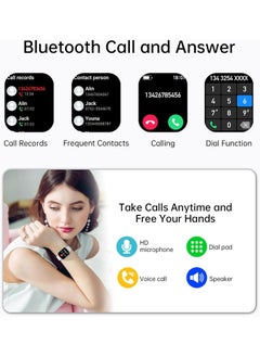 RollsTimi  Men/Women Bluetooth Smartwatch, 1.83-Inch High Definition Large Screen Full Screen Touch, Ultra Thin Body, 100+ Sports Modes, Wireless Answering/Making Calls, Multi Dimensional Health Monitoring, Smart Bracelet RT i128  - Image 4