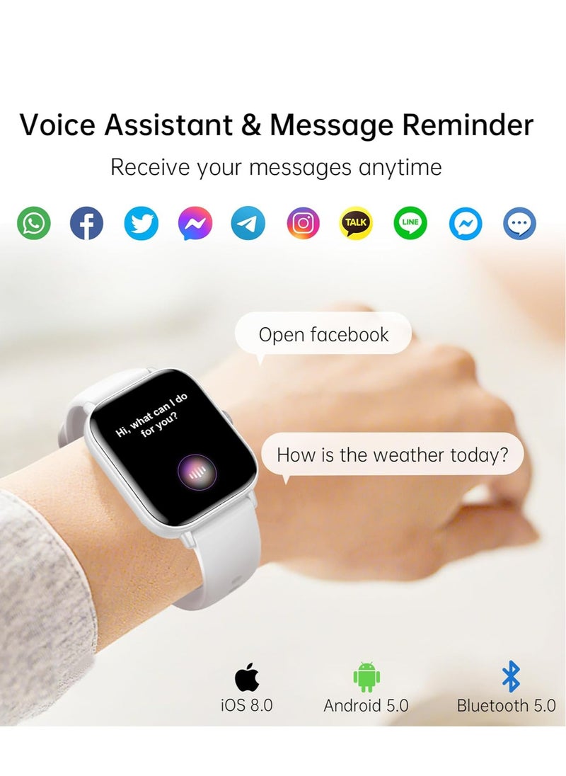 RollsTimi  - Men/Women Bluetooth Smartwatch, 1.83-Inch High Definition Large Screen Full Screen Touch, Ultra Thin Body, 100+ Sports Modes, Wireless Answering/Making Calls, Multi Dimensional Health Monitoring, Smart Bracelet RT i128 - Image 1