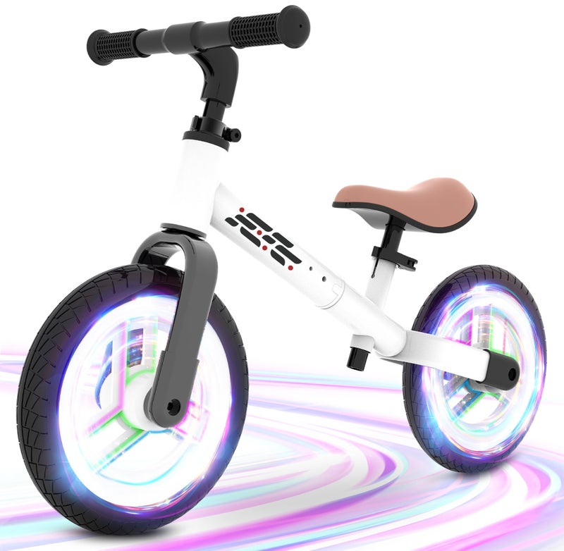WETIFY Colorful Lighting Balance Bike 2 Year Old, 2-5 Year Old Toddler Balance Bike, No Pedal Bikes with Adjustable Handlebar & Seat, 2 3 4 5 Year Old Boy Girls Birthday Gifts Toys. - Image 1