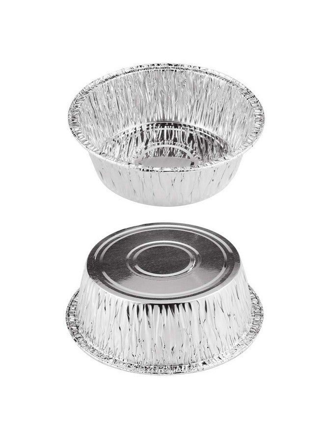 Oopsu 100 Pack 4" Round Tart Pie Foil Pans - Disposable Aluminum Foil Tart & Pie Tins for Baking, Cooking, Storage or Reheating - Image 2