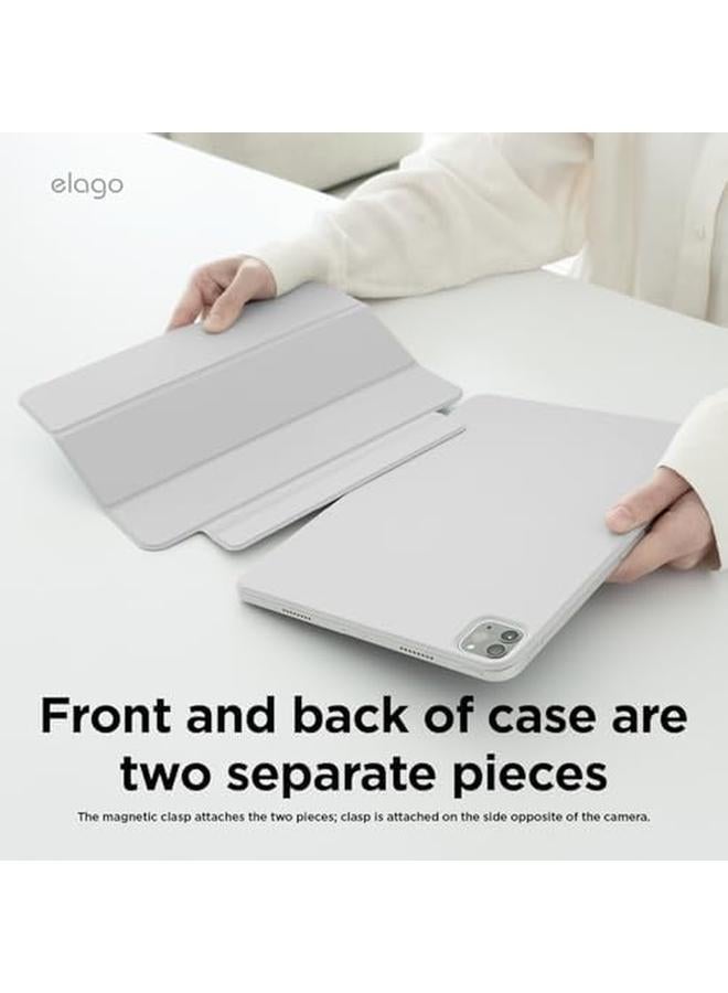 erorex Magnetic Folio For iPad Pro 11 Inch Case (2024) M4 Cover Light Gray With Auto Sleep And Wake Function  - Image 4