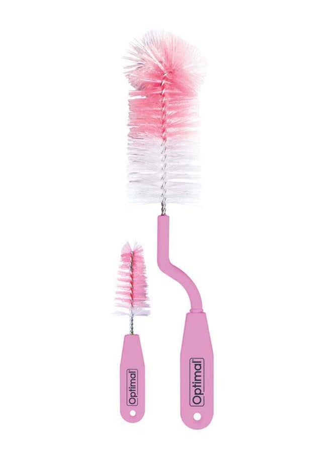 Optimal Rotary Bottle And Nipple Brush Set, Pink  - Image 1