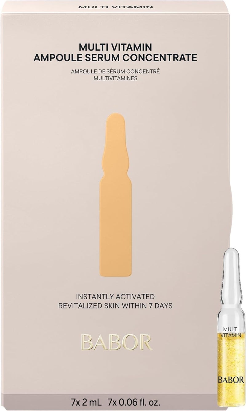 BABOR Multi Vitamin Serum Ampoules for the Face with Vitamin E to Strengthen the Skin Barrier 7 x 2 ml Concentrated Ampoules