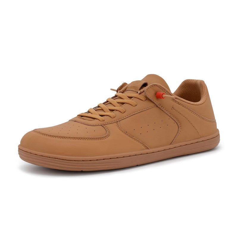 Pulltop Wide Toe Box Shoes for Men - Minimalist Barefoot Dress Sneakers Zero Drop Slip on Walking Non Slip Shoes for Men TAN Size 9 Wide - Image 1
