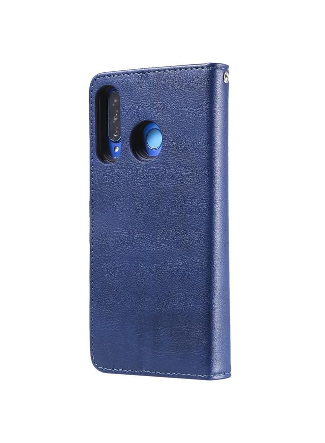 زبون جراب لهاتف Huawei P30 Lite / nova 4e، جراب واقٍ بلون واحد قابل للطي أفقيًا مع حامل وفتحات للبطاقات ومحفظة وإطار صورة وحبل تعليق - Image 3